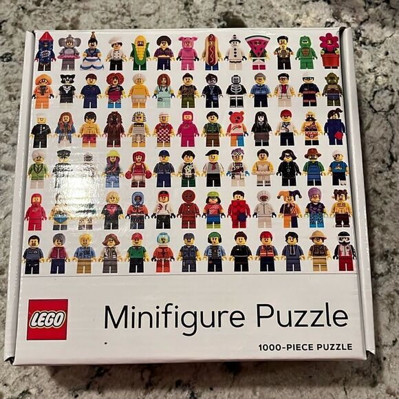 LEGOS Minifigures Figurines 1000 Piece Puzzle used but complete - Picture 1 of 4